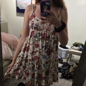 white floral dress